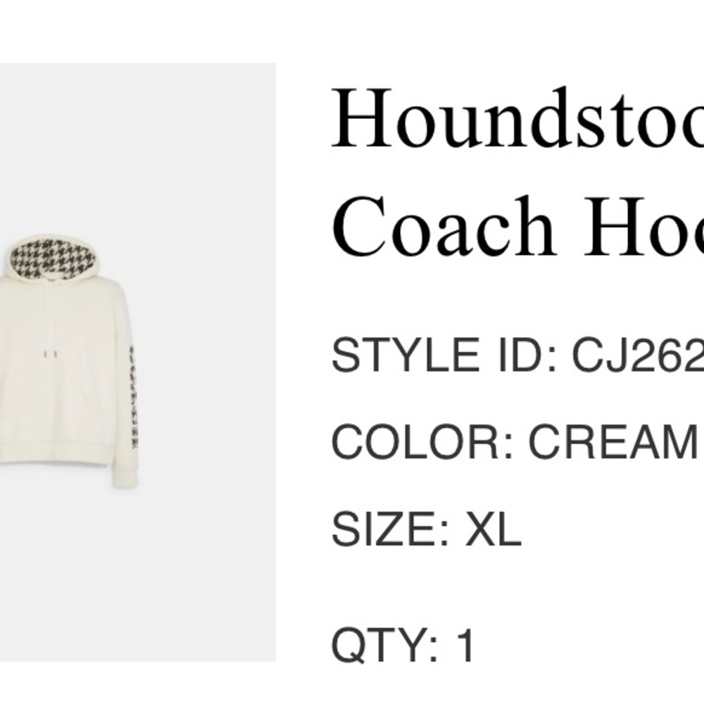 Houndstooth Coach hoodie